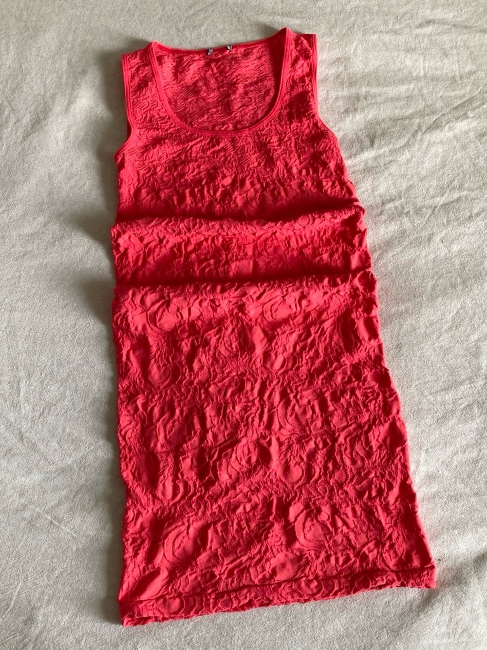 Women’s Mini Tank Dress in Bright Coral Pink